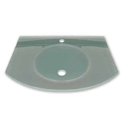 Whitehaus New Generation Arched.5" Matte Glass Counter Top W/ Integrated Rnd Bas WHLOOM-C